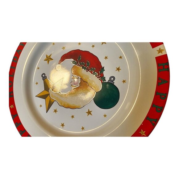 Vintage Signature Housewares Incorporated Stoneware Holiday Classic Santa Plate - Picture 3 of 4